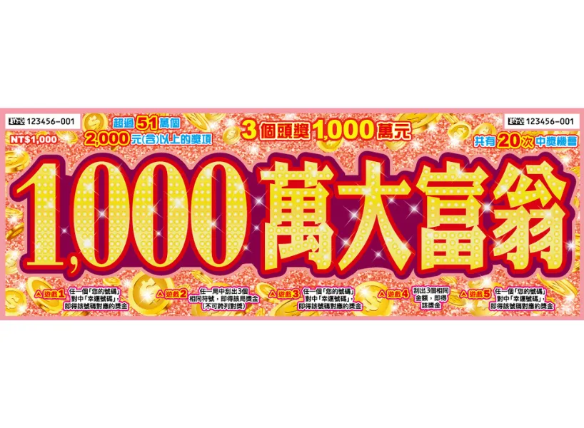 2025刮刮樂攻略》刮刮樂中獎率排行？哪一張100％中獎？