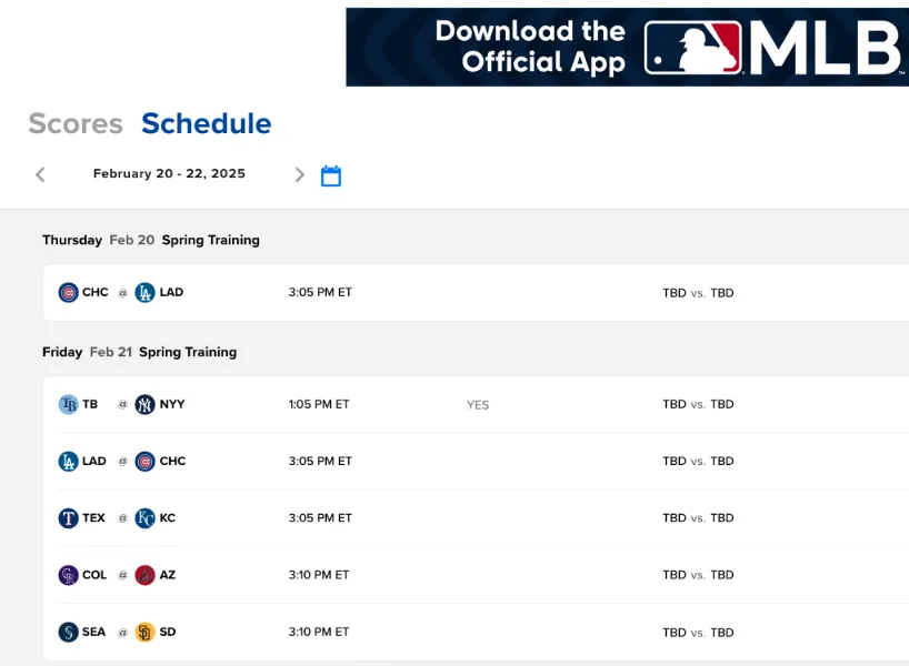2025美國職棒MLB全攻略：免費直播、賽程、即時比分搶先看！